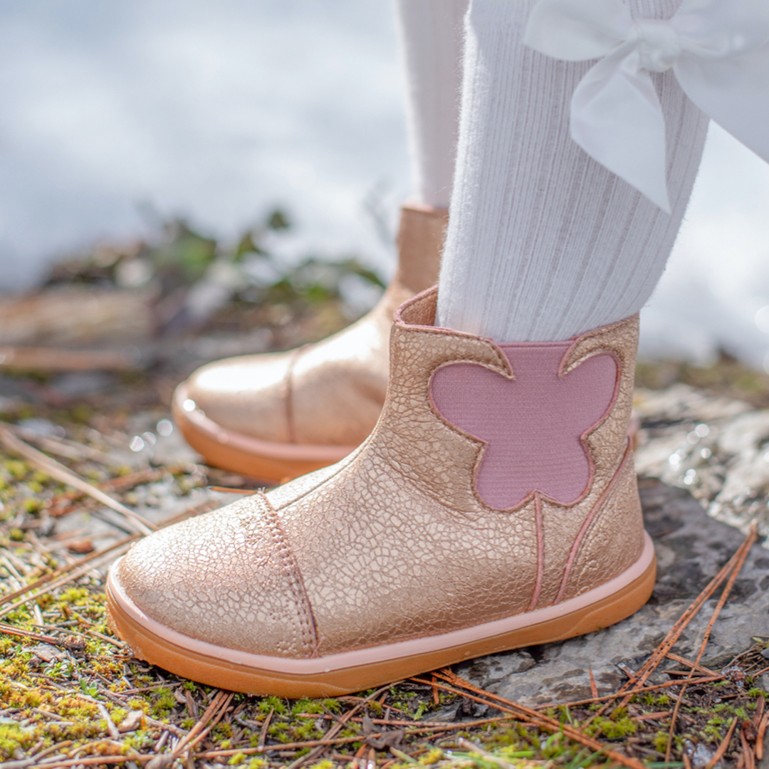 Gold Ankle Boots for Little Girls Toddler Youth Livie Luca