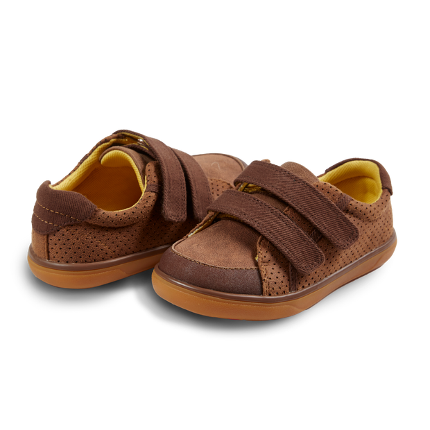 Eco Friendly Livie Luca Brown Sneakers for Boys Girls Toddler Youth