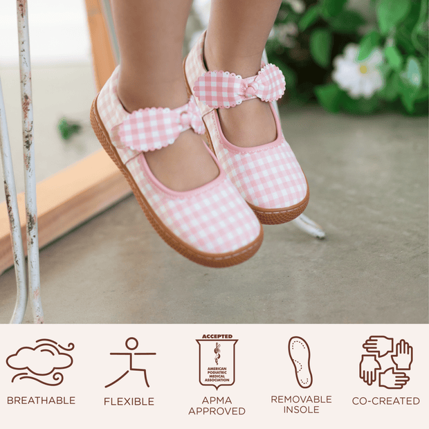 KNOTTY CLASSIC Mary Jane | Pink Gingham