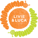 Livie & Luca logo with caterpillars