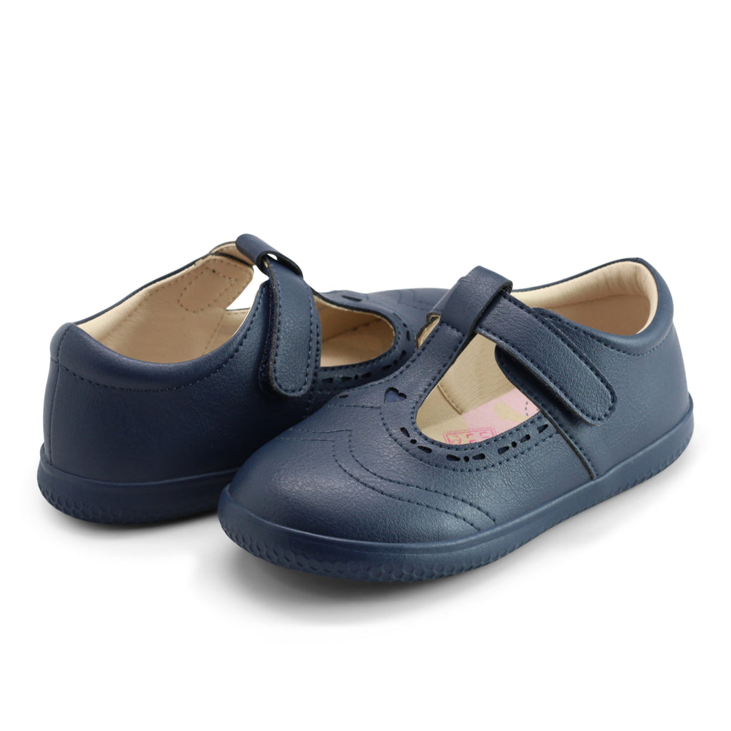 Navy t strap shoes clearance