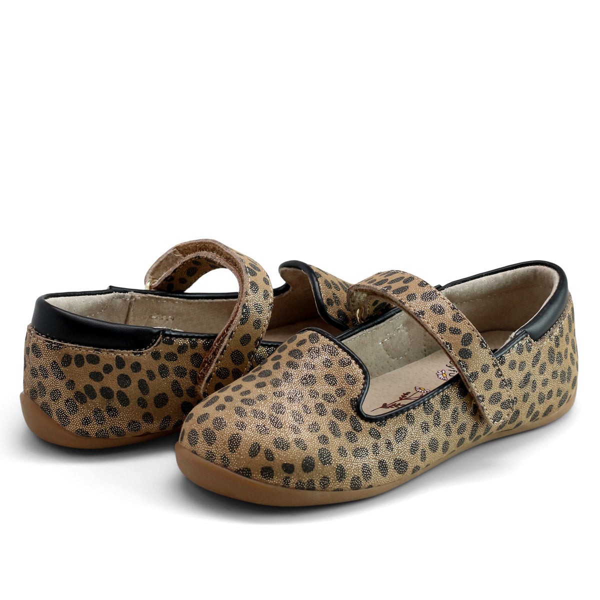 Suede Leopard Ballet Flat for Girls Livie Luca