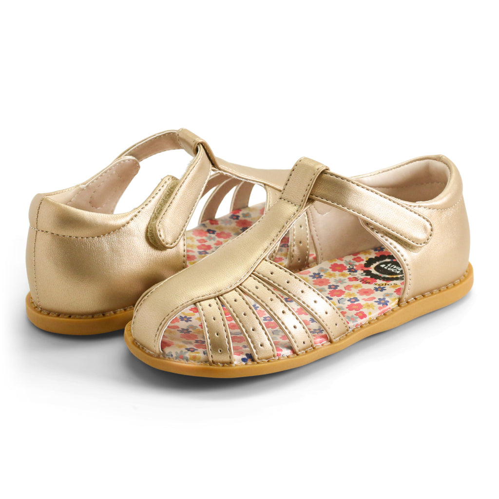 Gold Sandals for Toddler and Youth Girls Livie Luca
