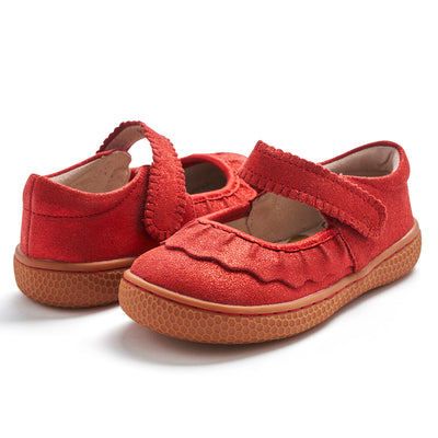RUCHE CLASSIC Mary Jane | Red Shimmer
