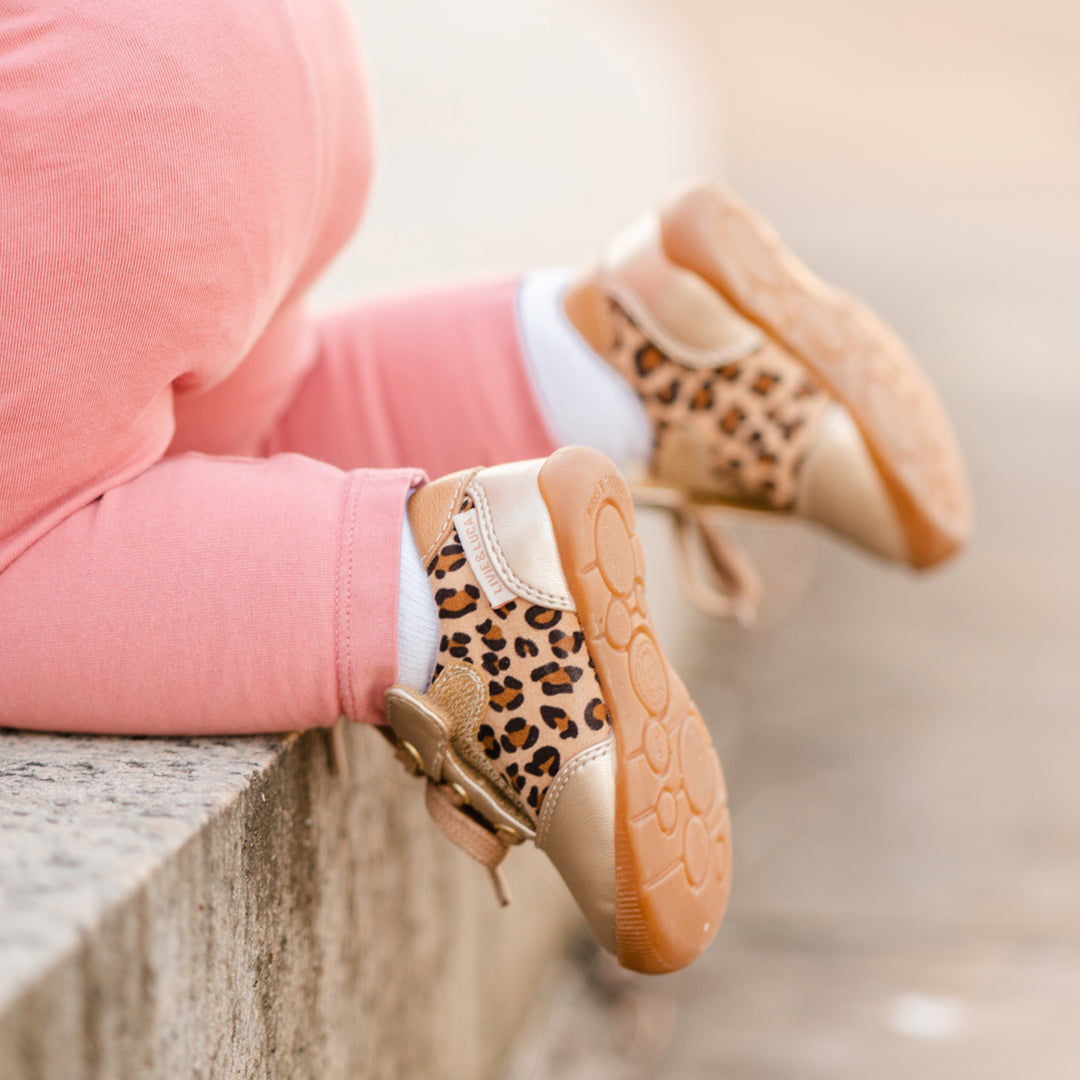 Leopard Print Sneakers for First Walkers Livie Luca