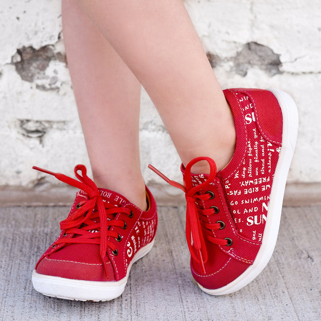 Buy red sneakers top